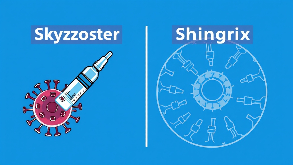 대상포진 예방접종 종류 및 특징 (illustration 스타일)