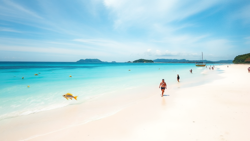 이시가키 추천 해변 (watercolor 스타일)