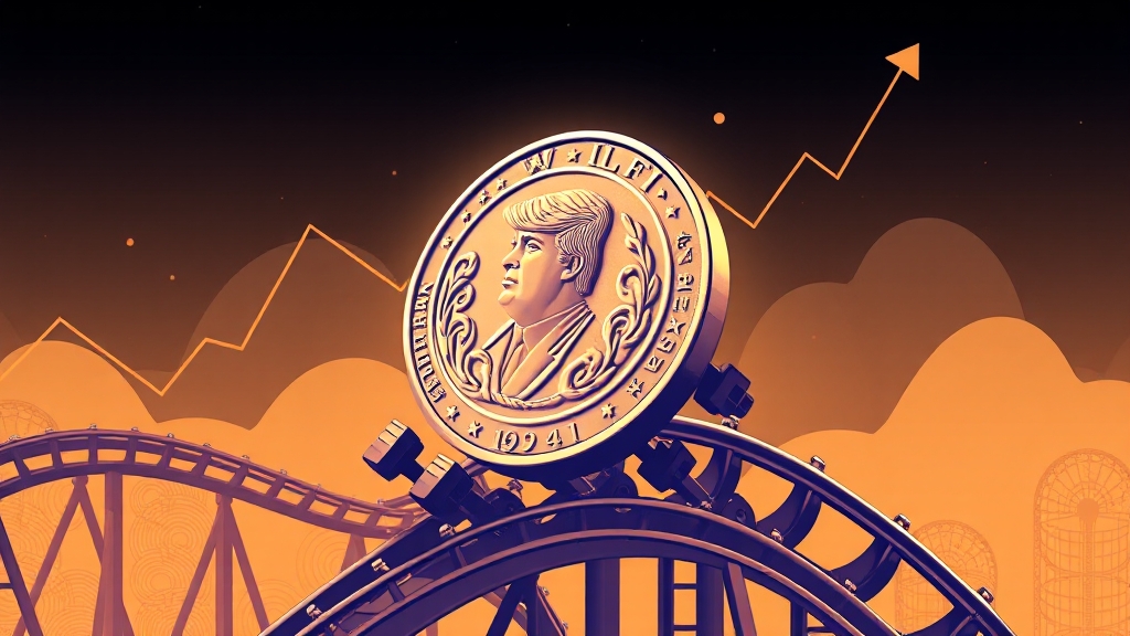 WLFI 코인 투자 시 유의사항 (illustration 스타일)