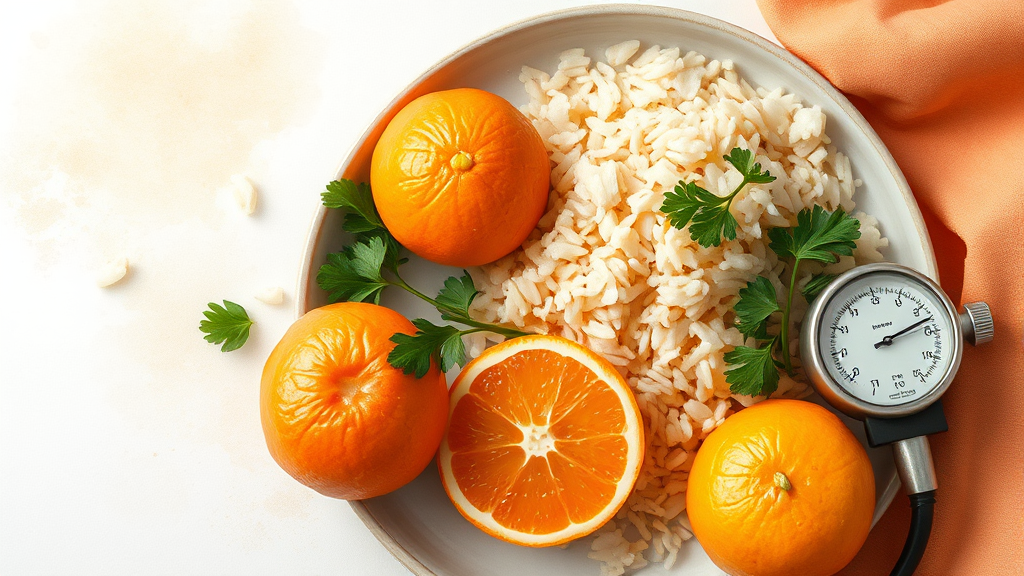 혈압 관리를 위한 겨울철 식단 (watercolor 스타일)