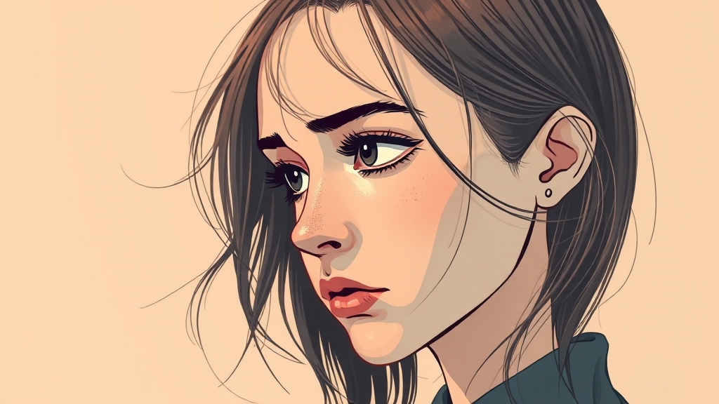 탈모 원인: 스트레스, 식습관, 가족력 (illustration 스타일)