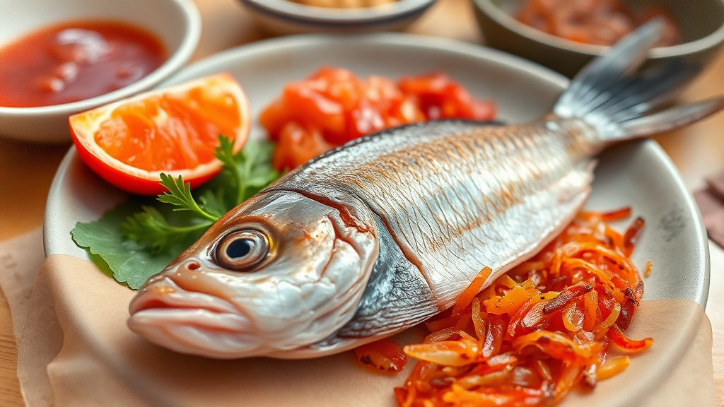 숭어회, 겨울 별미 완벽 가이드 8 숭어회, 꿀조합은? (watercolor 스타일)