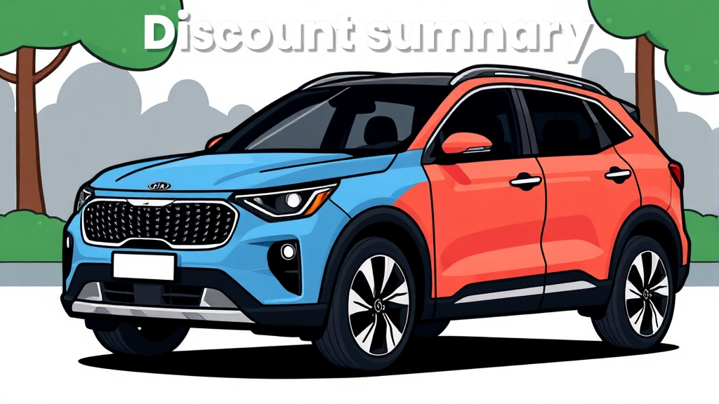 차종별 할인 혜택, 나에게 맞는 차는? (cartoon 스타일)