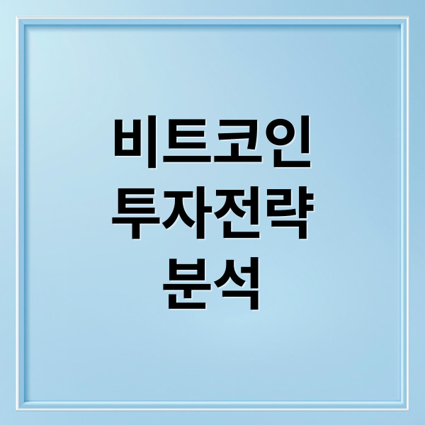 비트코인
투자전략
분석 (비트코인 전망)