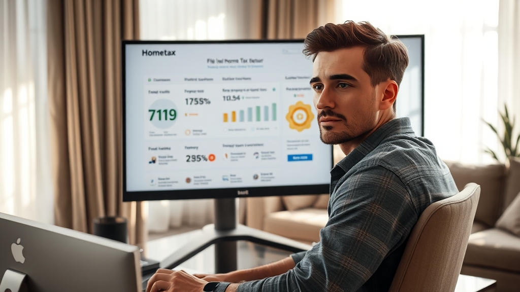 2025년 종합소득세 신고 가이드: 대상 확인부터 홈택스 신고까지 4 홈택스 신고 절차 따라하기 (realistic 스타일)