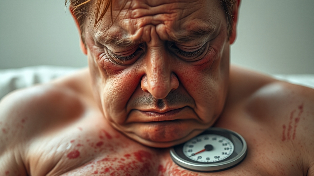 알부민 부족 원인과 증상 (realistic 스타일)