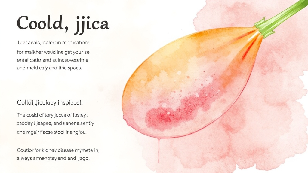 히카마 섭취 시 주의사항 & 부작용 (watercolor 스타일)