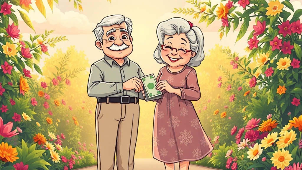기초연금 완벽 분석 (cartoon 스타일)