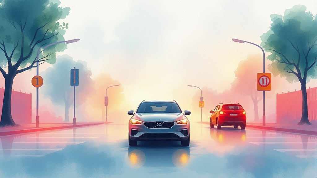 주정차 단속 알림 서비스, 과태료 폭탄 막는 똑똑한 방법 (watercolor 스타일)