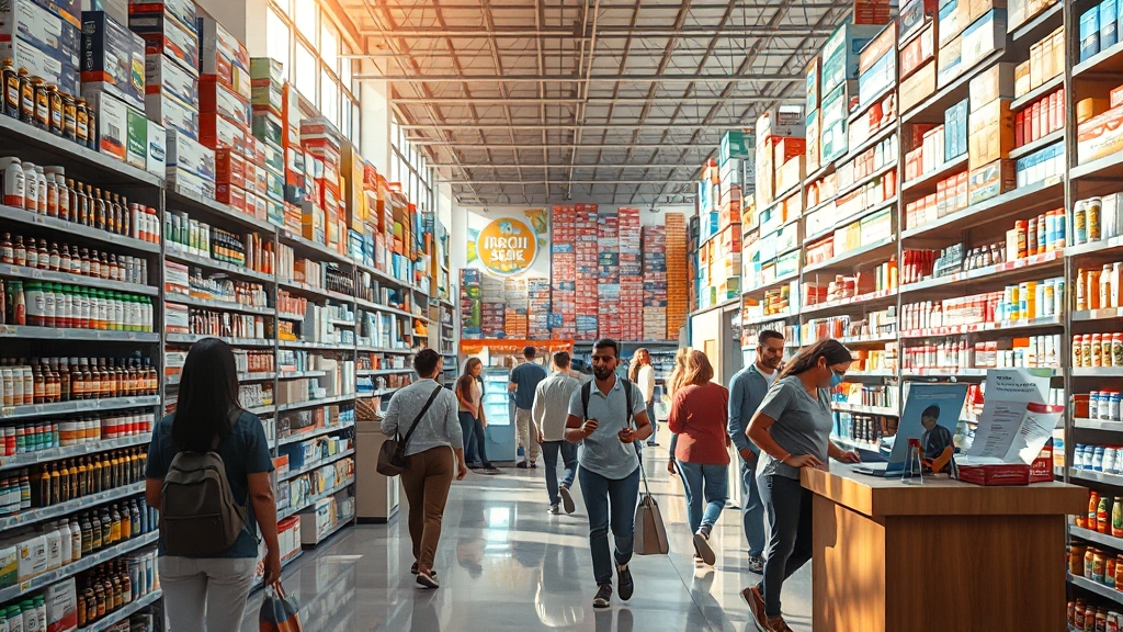 창고형 약국, 무엇이 다를까? (realistic 스타일)