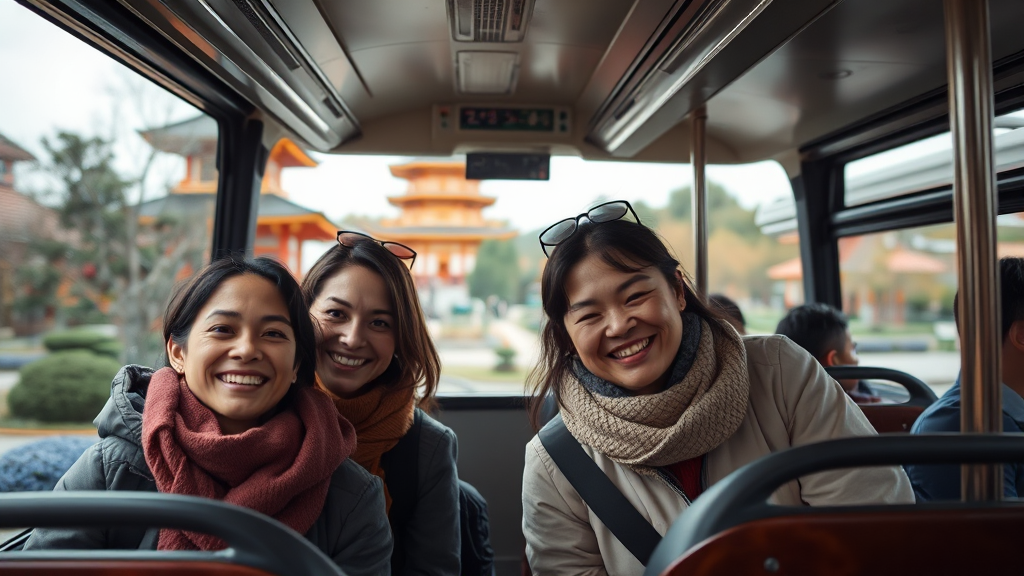 교토 버스투어로 특별한 추억을! (realistic 스타일)