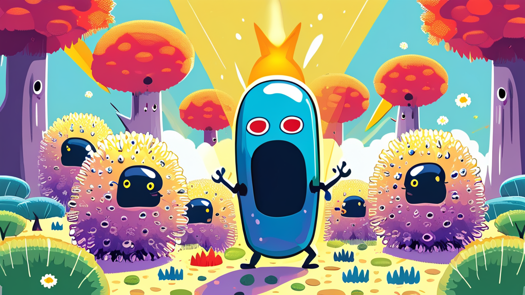 꽃가루 알레르기, 눈 가려움의 근본 원인 (cartoon 스타일)