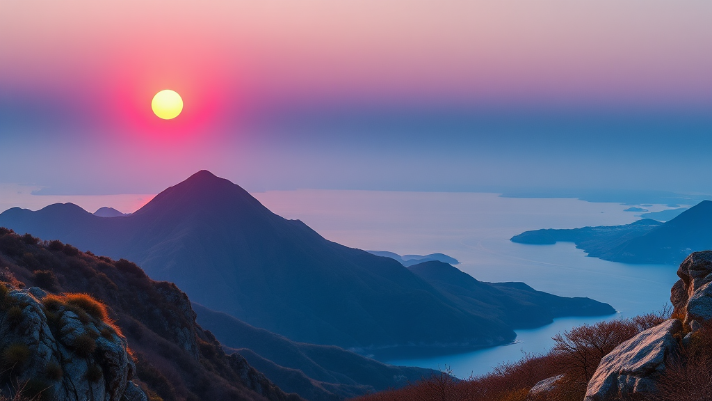 지역별 해돋이 명소 추천 (realistic 스타일)