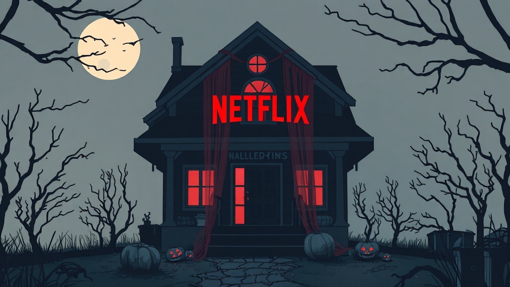 넷플릭스 공포 신작 공개 일정 (illustration 스타일)