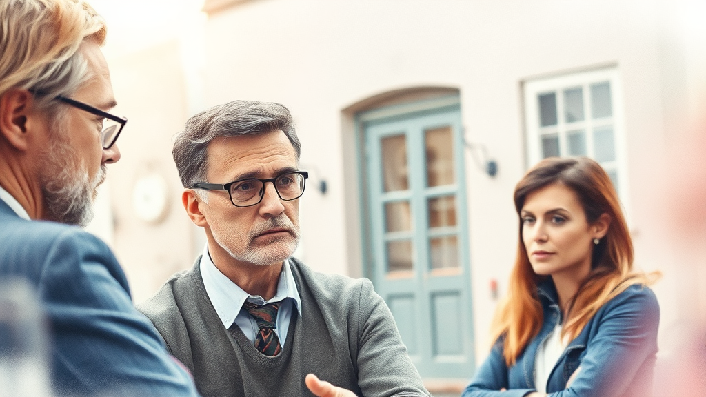 임차인 면접, 왜 나올까? (watercolor 스타일)