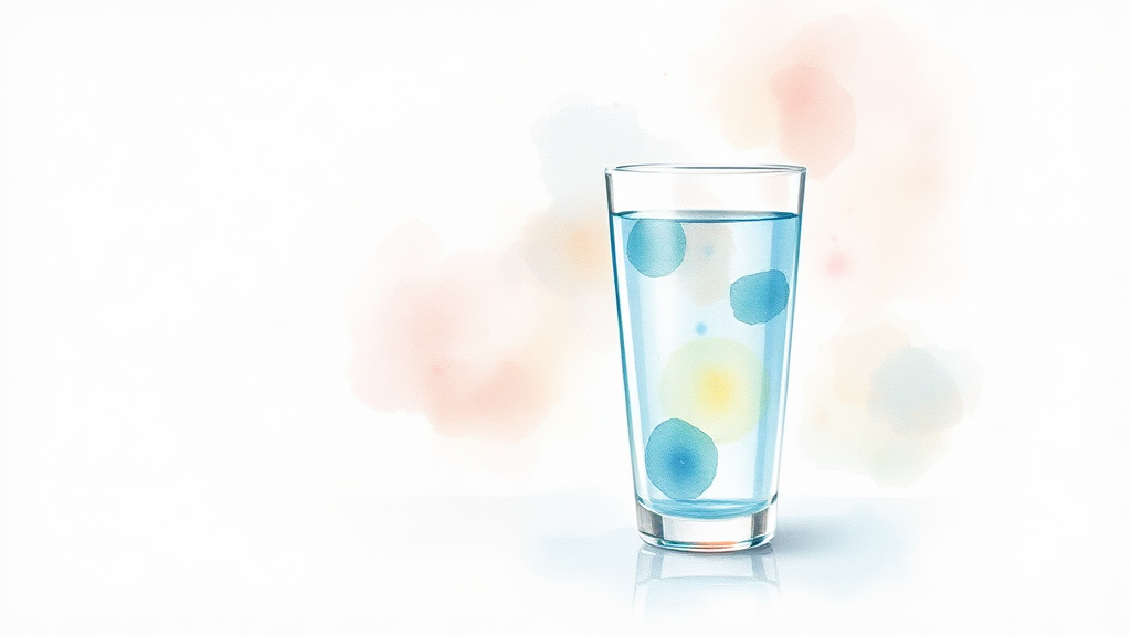 양치 전 물 마시기, 득 vs 실? (watercolor 스타일)