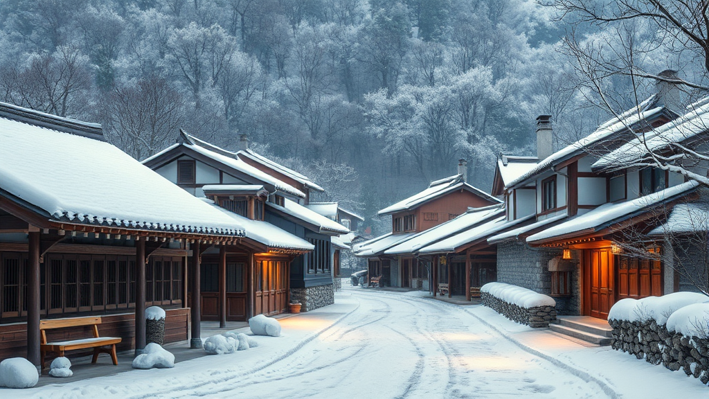 경상도: 전통 & 겨울 조화 (realistic 스타일)