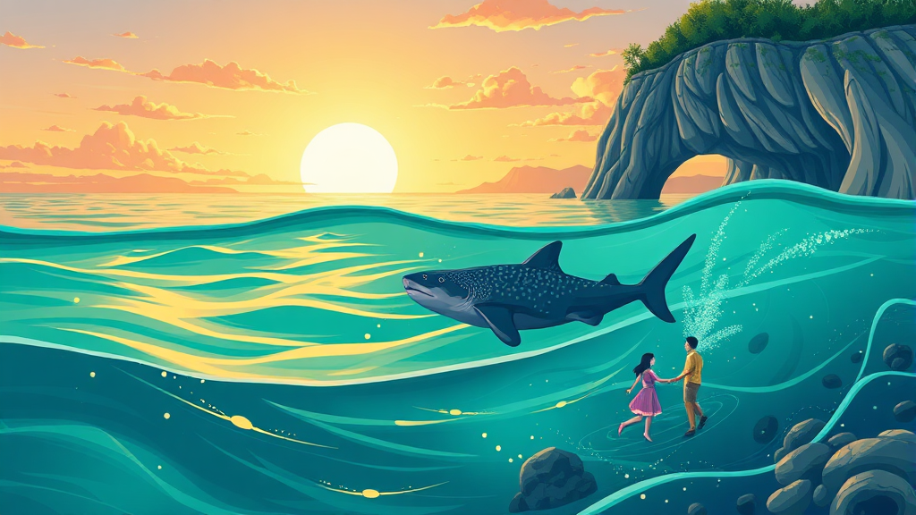 오키나와 북부 명소 (illustration 스타일)