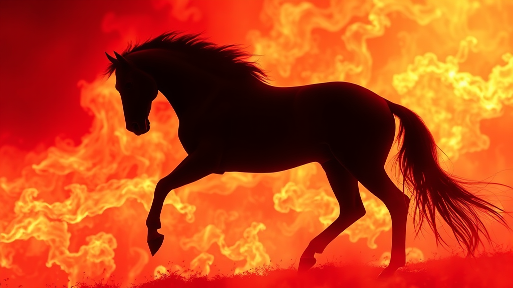 붉은 말띠 해의 의미 (realistic 스타일)