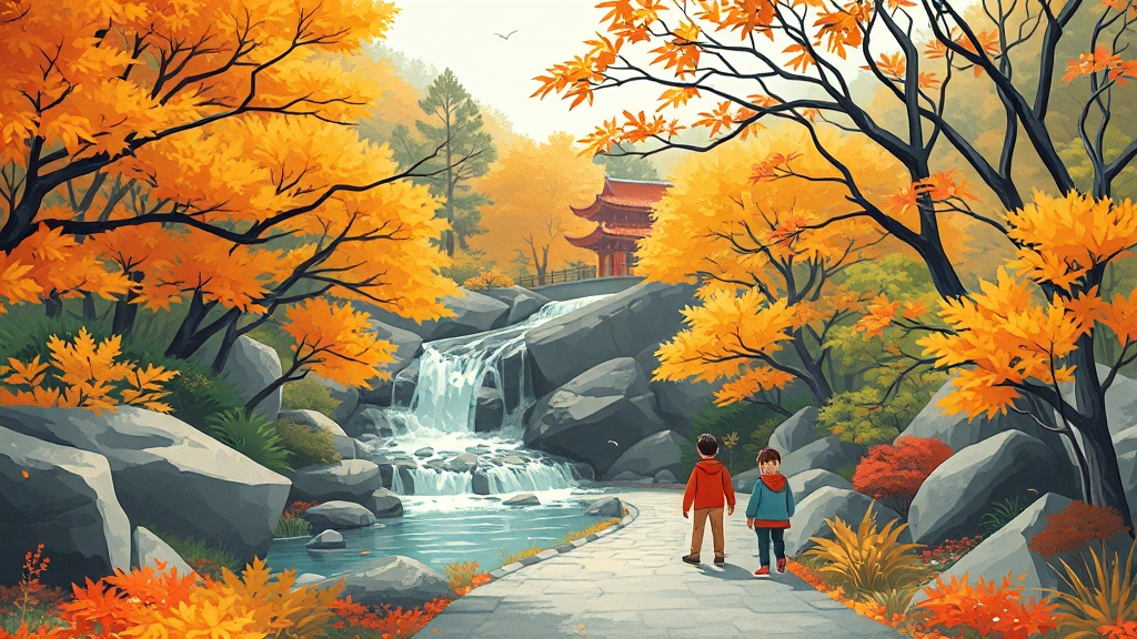 의림지 둘레길 (illustration 스타일)