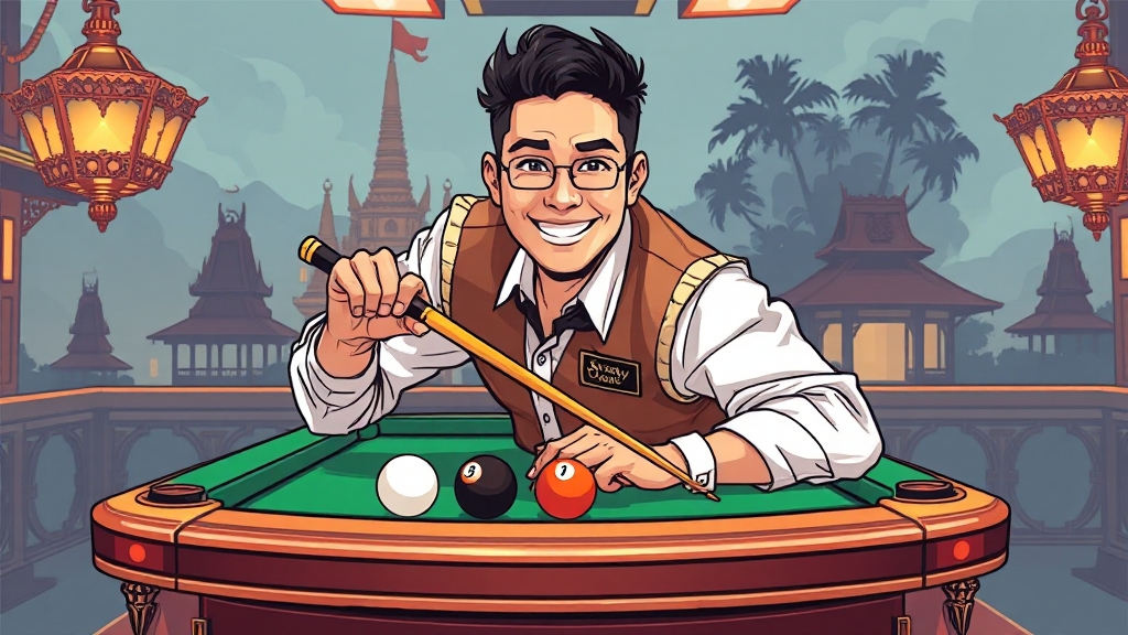 당구 입문과 성장 과정 (illustration 스타일)