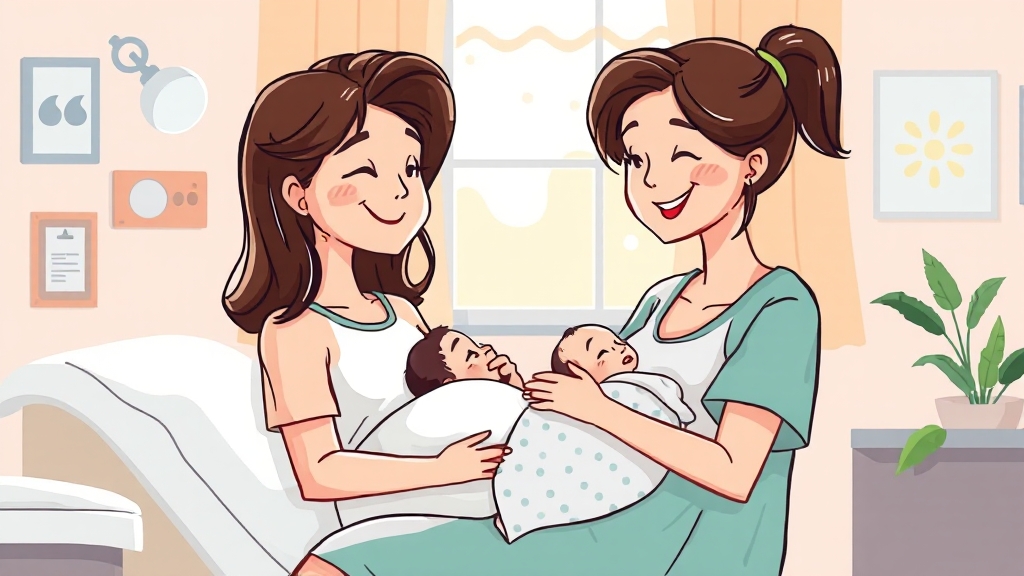 산후조리원 이용 후기 및 추천 (cartoon 스타일)