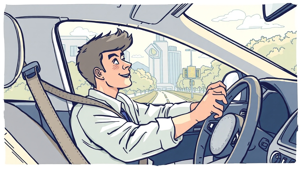 면허 취득 후, 안전 운전은 필수! (illustration 스타일)