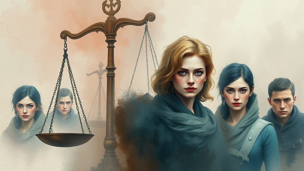 법 왜곡죄 신설 논의 (watercolor 스타일)