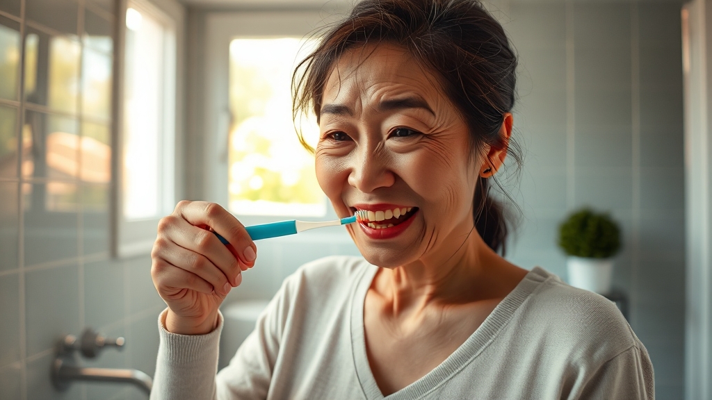 잇몸 내려앉음, 왜 생길까? (realistic 스타일)