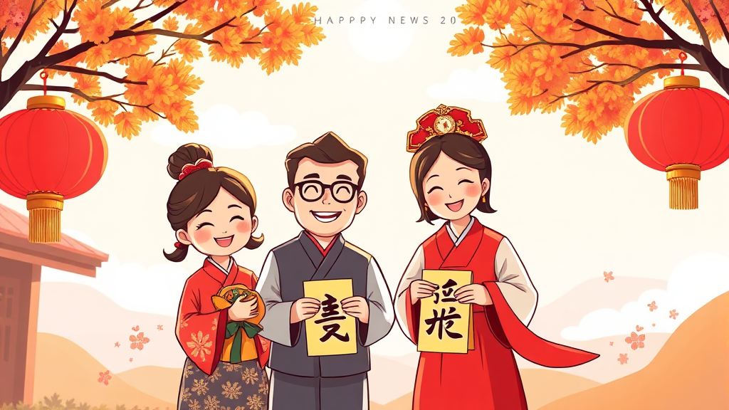 정중하고 따뜻한 새해 인사말 모음 (cartoon 스타일)