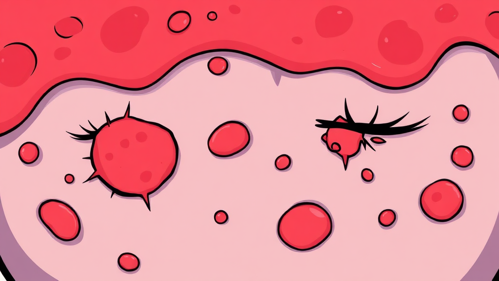 붉은 자국 vs 흉터 차이점 (cartoon 스타일)