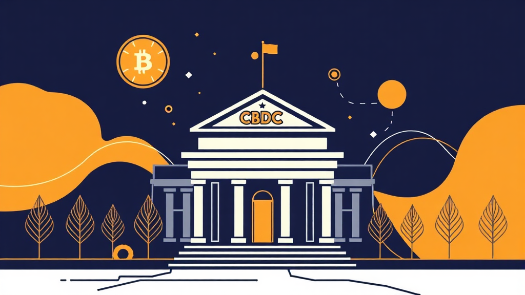 중앙은행 디지털 화폐(CBDC)의 등장 배경과 특징 (illustration 스타일)