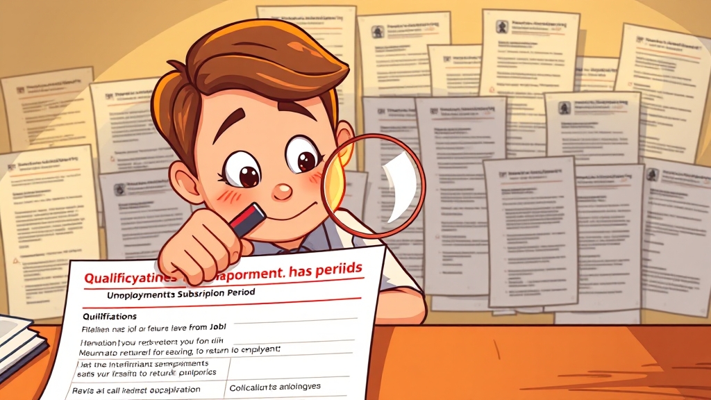실업급여, 자격 요건은? (cartoon 스타일)