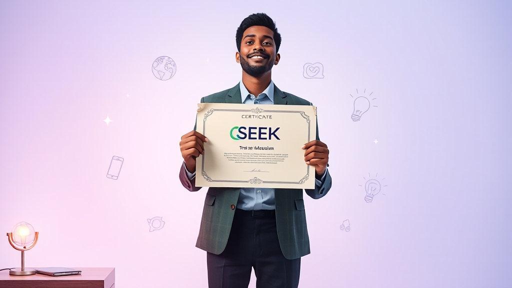 효율적인 학습 시스템 & 수료증 발급 (watercolor 스타일)