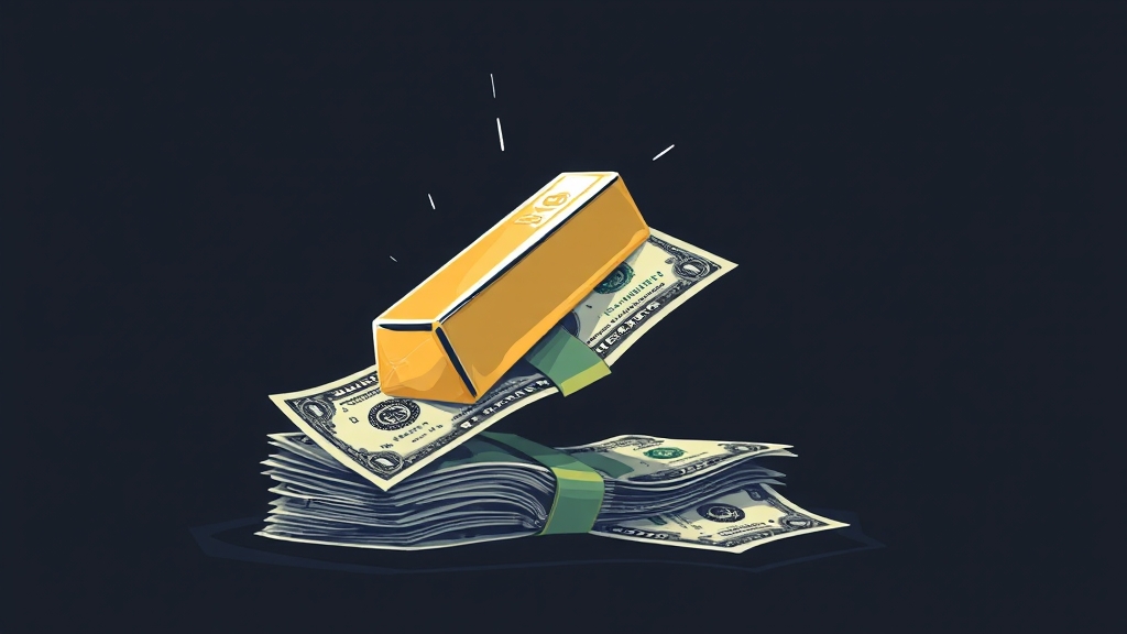 금값 상승, 왜? (illustration 스타일)