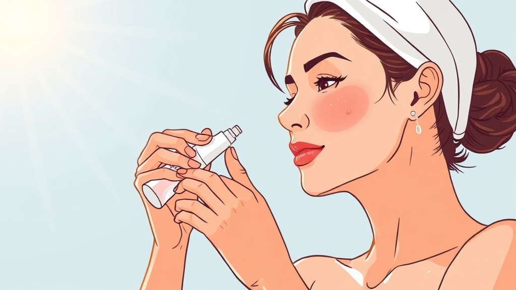 크림 사용 방법 및 주의사항 (illustration 스타일)