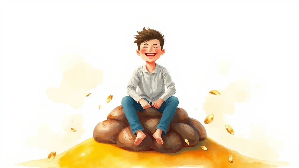 똥 꿈, 좋은 꿈일까? (watercolor 스타일)