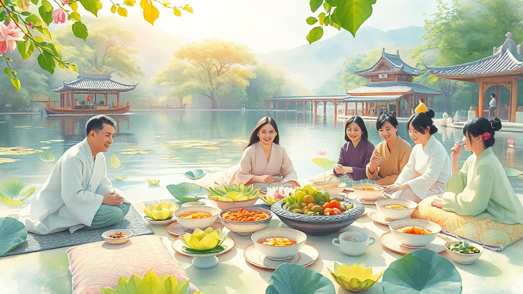 주변 편의시설 & 맛집 정보 (watercolor 스타일)