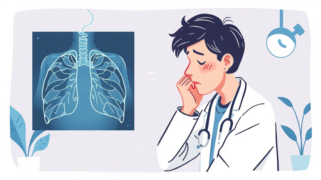 병원 방문 필요성 (illustration 스타일)