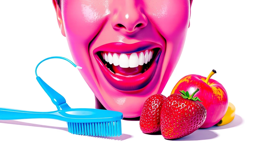 잇몸 건강 예방 관리 (popart 스타일)