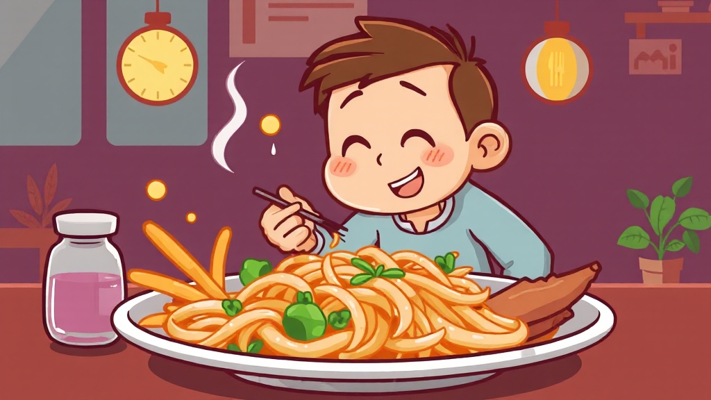 섭취 후 혈당 변화 관찰 및 대처 (cartoon 스타일)