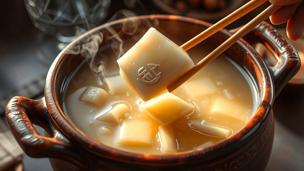 토란국 맛내기 팁 및 주의사항 (realistic 스타일)