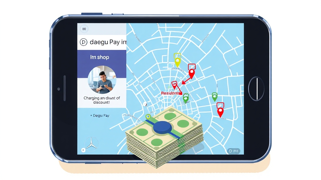 대구로페이 충전 및 사용처 (illustration 스타일)