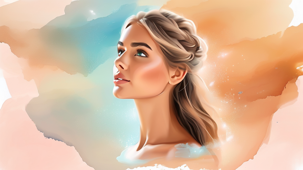 골반염 예방을 위한 생활 습관 (watercolor 스타일)