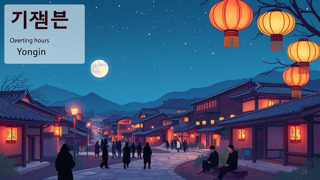 운영 시간 및 위치 정보 (cartoon 스타일)