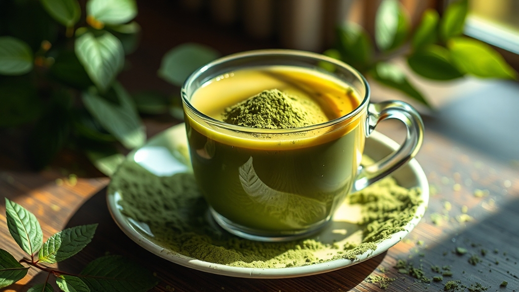 말차 효능: 건강에 미치는 영향 (realistic 스타일)