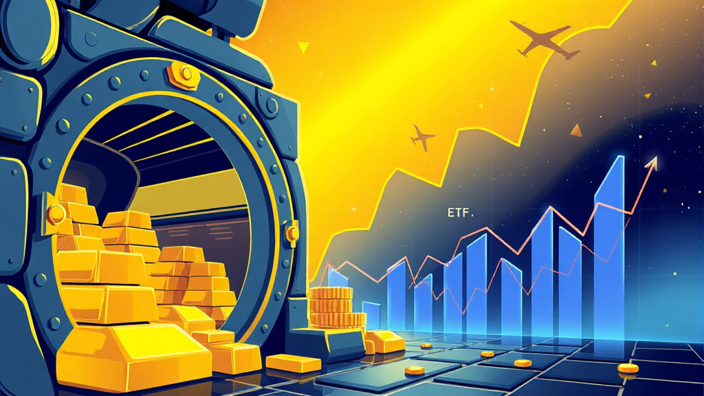 금 ETF 종류별 특징 비교 (illustration 스타일)