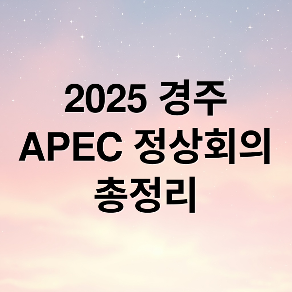 2025 경주
APEC 정상회의
총정리 (경주 APEC 지드래곤 공연)