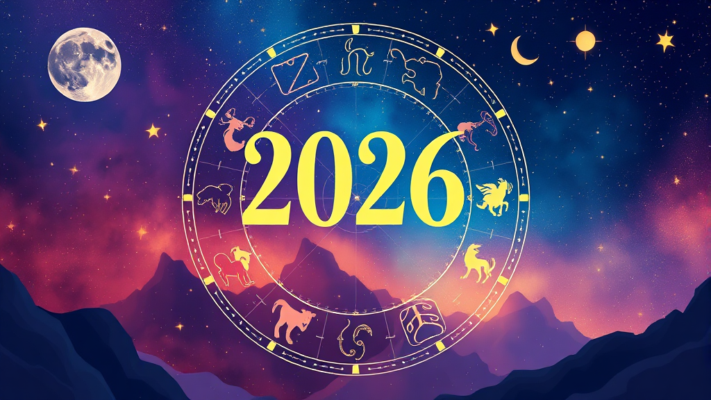 2026년 띠별 운세 핵심 (illustration 스타일)