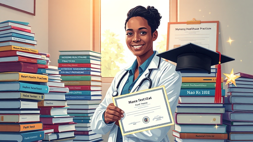 보건직 공무원 합격 전략 (illustration 스타일)